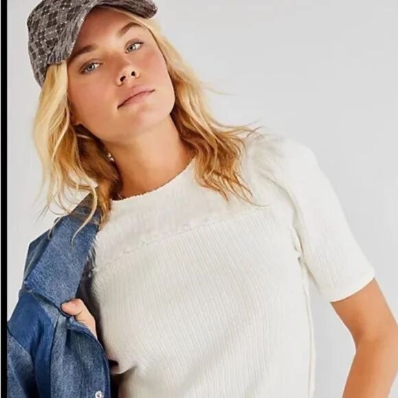 Free People Red Delicious Tee In Ivory - Picture 4 of 5